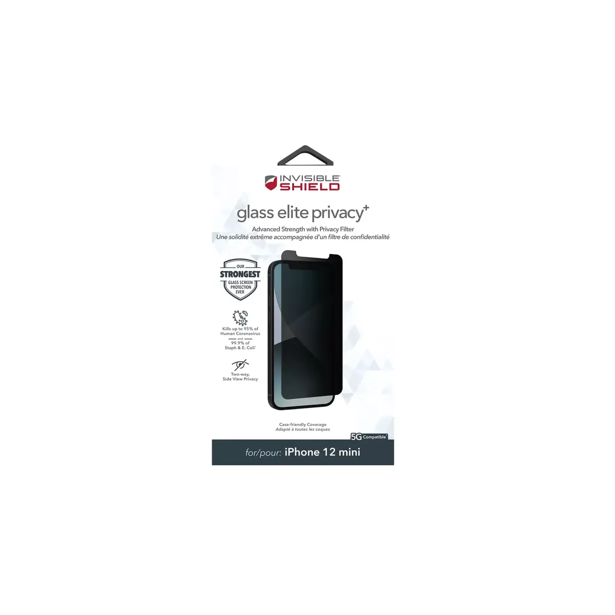 InvisibleShield Glass Elite Privacy+ Apple iPhone 12 mini Ekrāns Photo 5