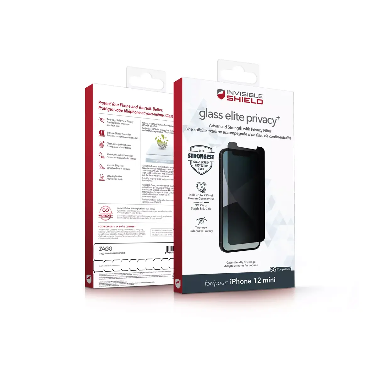 InvisibleShield Glass Elite Privacy+ Apple iPhone 12 mini Ekrāns Photo 7
