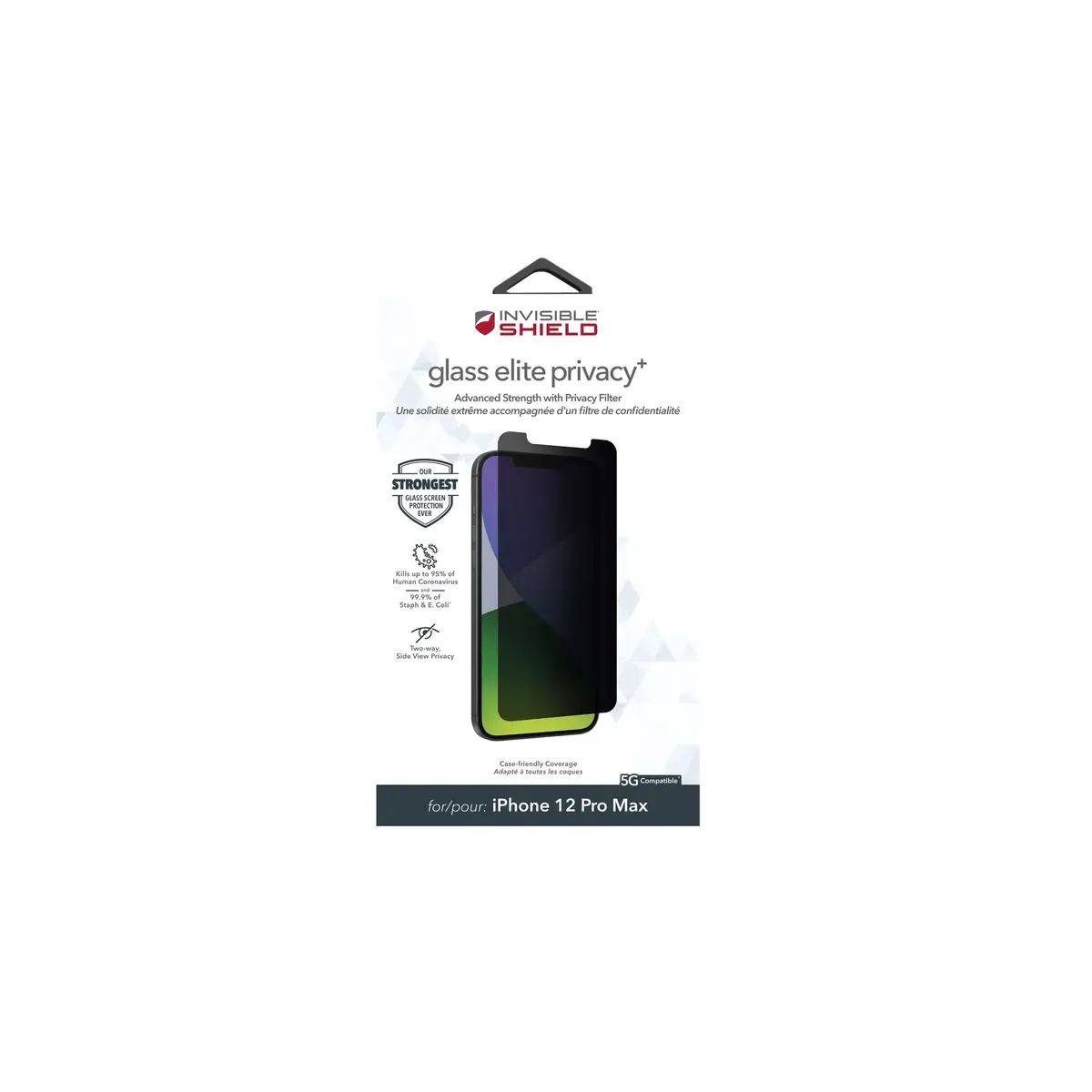 InvisibleShield Glass Elite Privacy+ Apple iPhone 12 Pro Max Photo 5