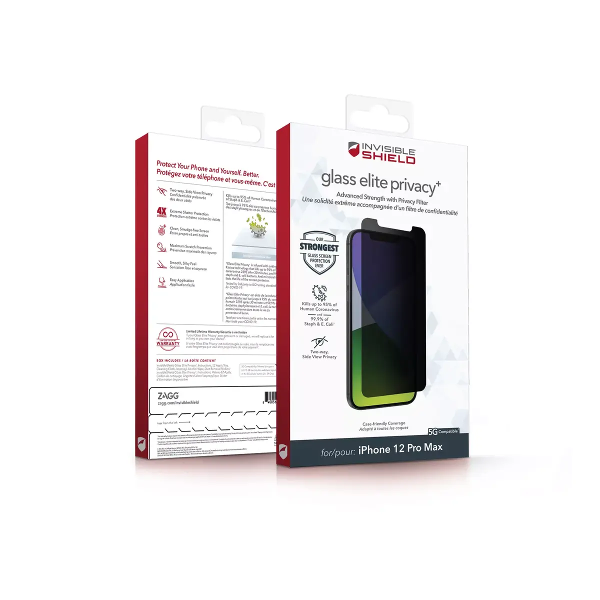 InvisibleShield Glass Elite Privacy+ Apple iPhone 12 Pro Max Photo 7
