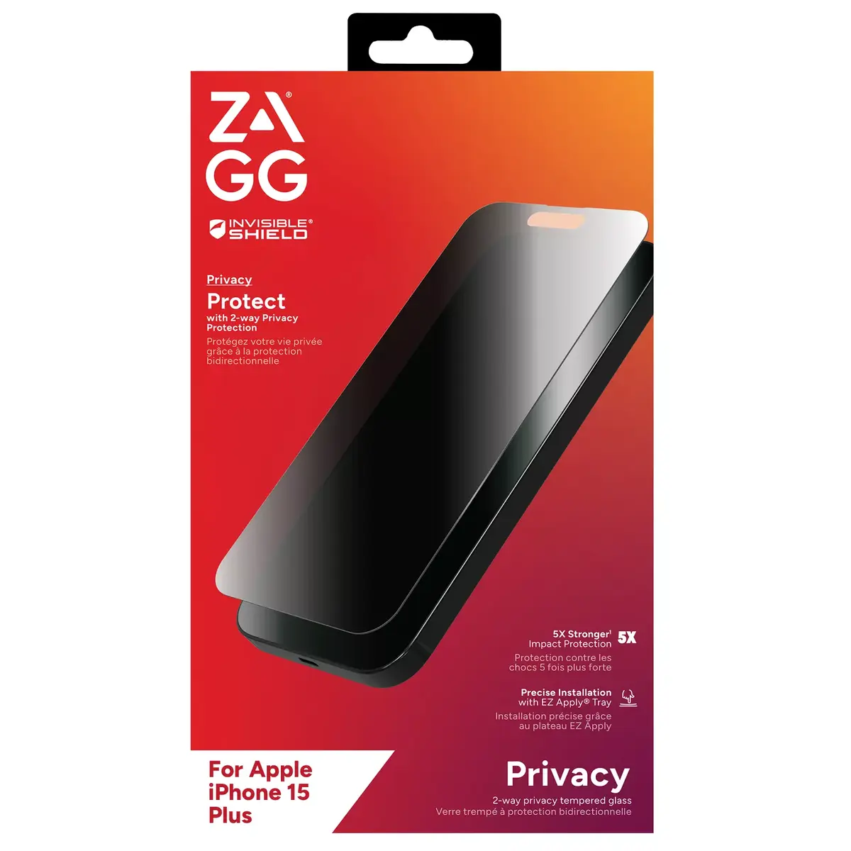 InvisibleShield Glass Elite Privacy for Apple iPhone 15 Plus Photo 4