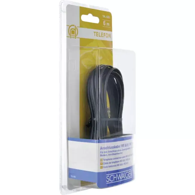 Сетевой кабель Schwaiger 6.0m RJ-11 - RJ-11 Photo 4