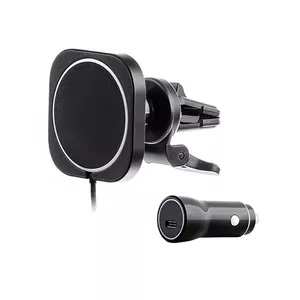 Wireless charger ER ERPWCMC15W-BK, Qi pad for smartphones, 15W/20W power output, black