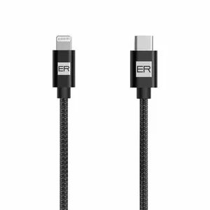 USB-C to Lightning cable ER ERPWCL200BK 200 cm — black, data sync and charging