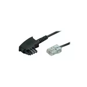 Патч‑кабель ShiverPeaks S-Impuls 70002-6 6 м TAE‑F — RJ‑45, чёрный, штекер–штекер