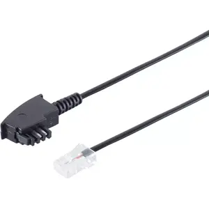 Телефонный кабель S/CONN 70002-10 10 м Черный