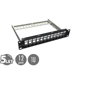 Patch panel SOLARIX 10" 12-port unloaded 1U