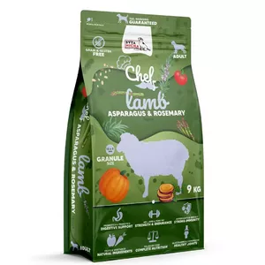 Сухой корм для собак SYTA MICHA Chef Lamb с спаржей и розмарином, взрослым, 9 кг, белок 31%, жир 16%