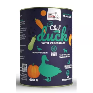 Влажный корм для собак SYTA MICHA Chef Утка с овощами 400 г, без злаков, для взрослых