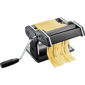 Manual pasta machine GEFU GF89426 — for lasagne, tagliatelle, tagliolini; stainless steel and plastic; 205×200×155 mm