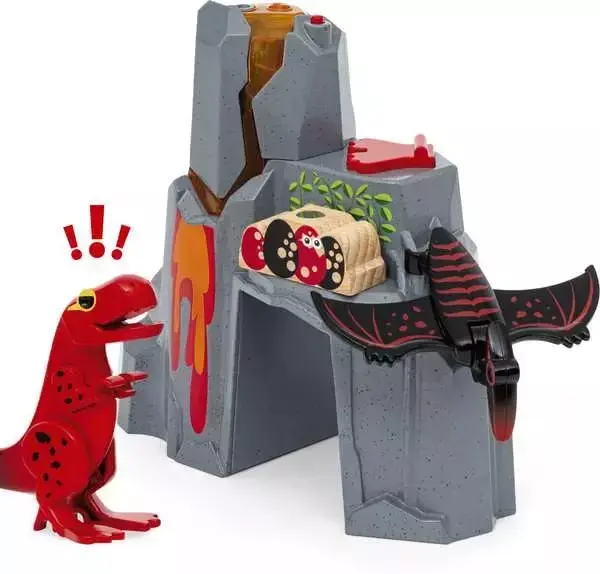 BRIO Ierucošs vulkāns ar dinozauru — koka komplekts Photo 8