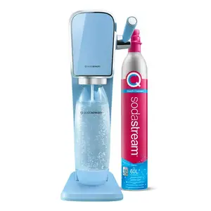 Soda maker SODASTREAM Art Blue Steel — 1 L plastic bottle, 60 L carbonator, 173×245×430 mm