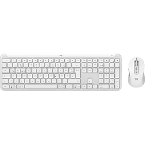 Logitech MK950 Signature Slim Keyboard Mouse included Office RF Wireless + Bluetooth QWERTZ German Graphite White