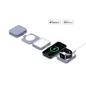Foldable travel charger 2-in-1 ER POWER ERPWNMW21-BK — black, portable USB charger with foldable plug