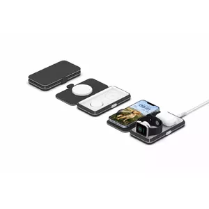 Foldable Travel Charger 3-in-1 ER POWER ERPWNMW31-BK – black, multiport foldable travel power adapter