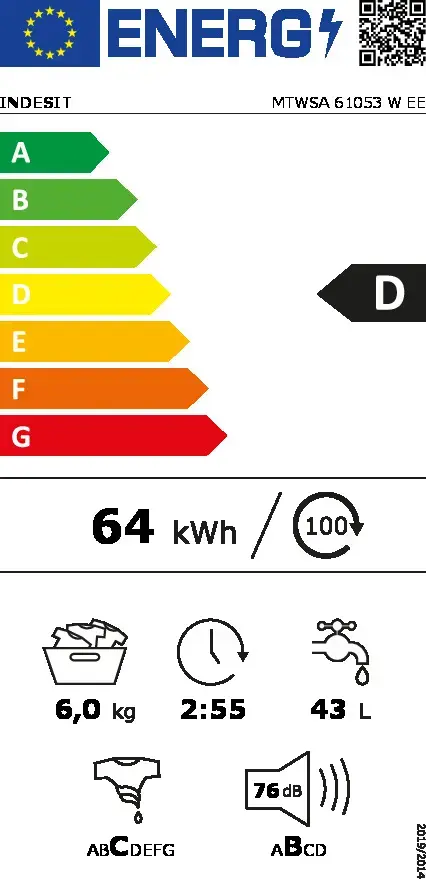 Indesit MTWSA 61053 W EE стиральная машина фронтальная Photo 4