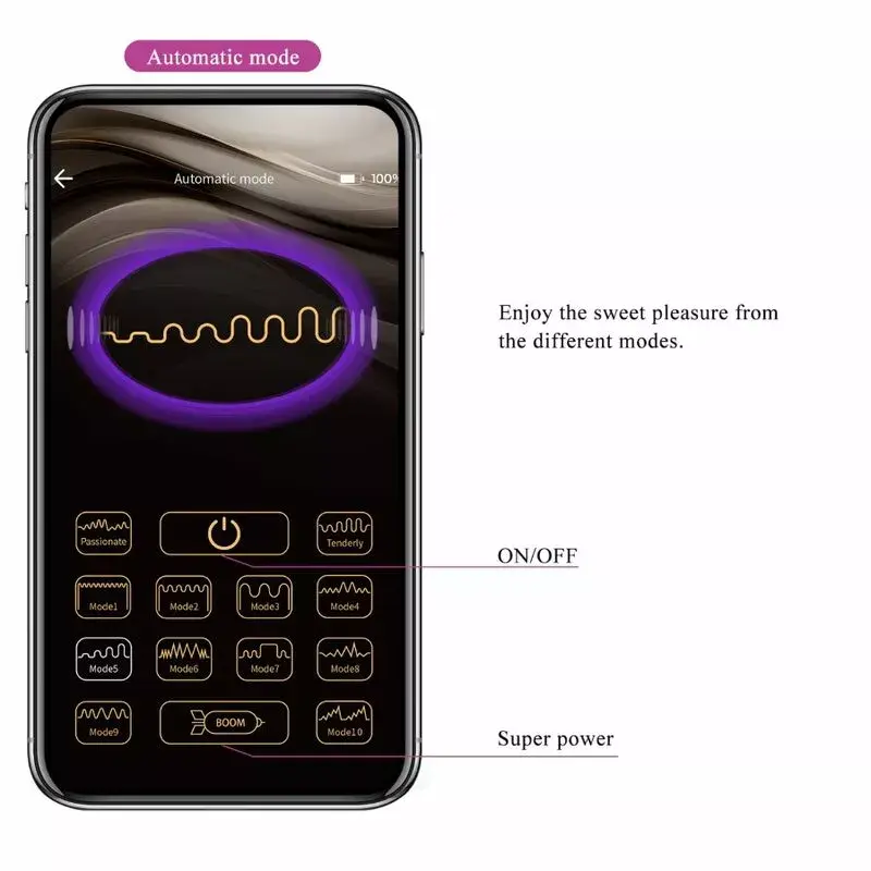 Виброяйцо pretty love APP Controlled Fisher Lila Photo 12