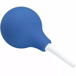 Intimate anal douche MR PLAY model D-238782, Blue silicone bulb, hose and nozzle set