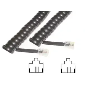 Telephone Cable e+p T 15 2m Black