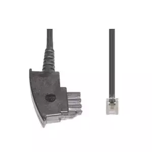 Telephone cable e+p T 36 6 m Transparent Black