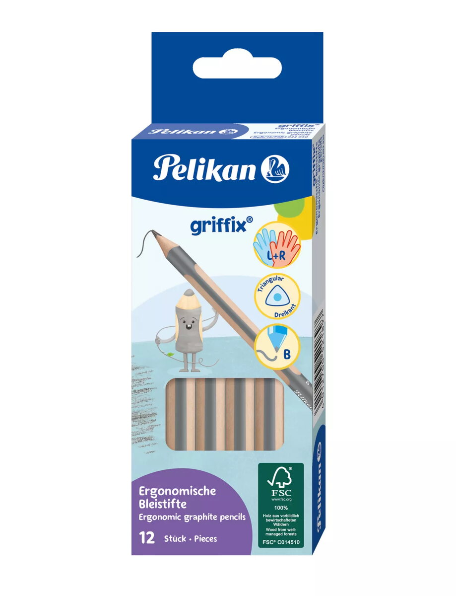 Zīmulis Pelikan griffix B, trijstūra šķērsgriezums