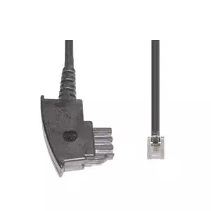 Telephone cable e+p T 36/3 3 m Transparent Black