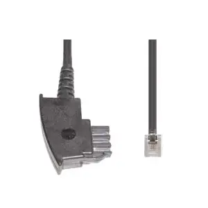 Telephone Cable e+p T 44/3 3 m Transparent Black