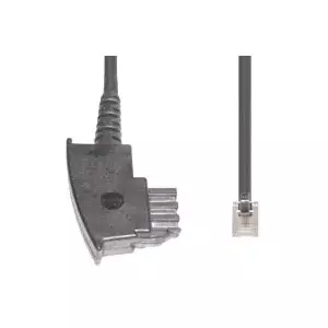 Telephone cable e+p T 170/3 3 m Transparent Black