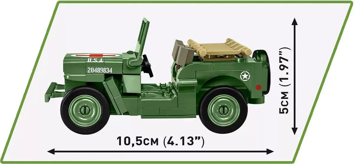 Būvniecības bloki COBI Medical Willys MB Photo 2