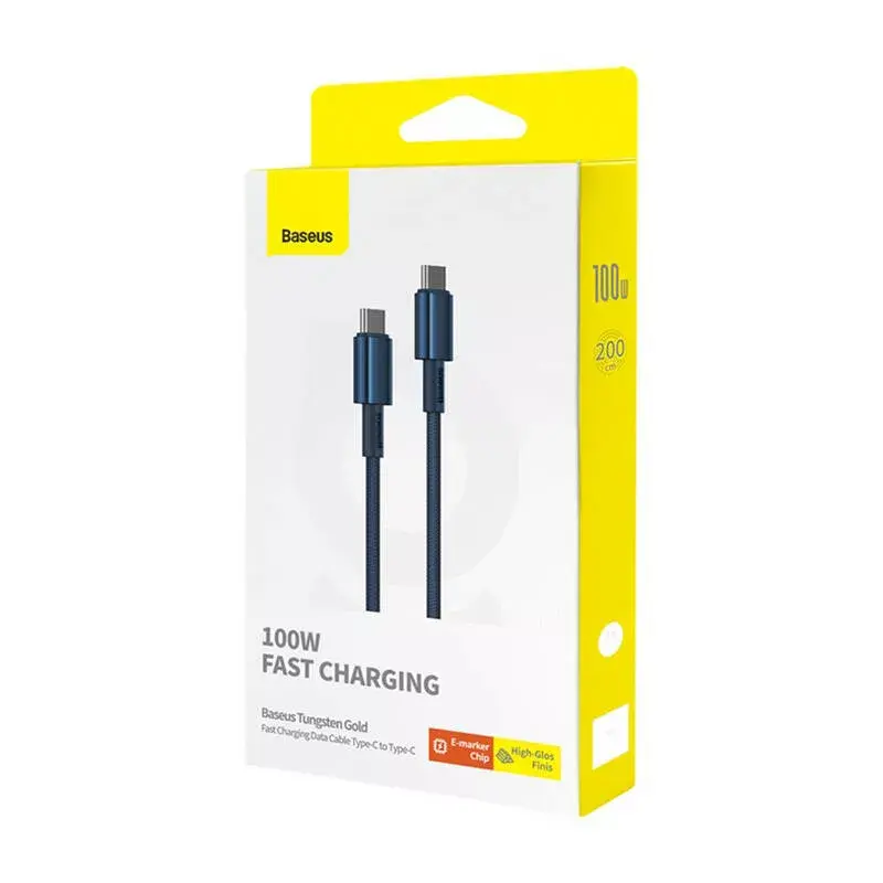 USB-C cable Baseus Tungsten Gold 100W 2m Photo 5