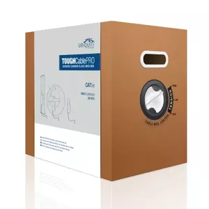 Network cable UBIQUITI TC-PRO Cat5e, solid 24 AWG copper, PE jacket, 304.8 m, black