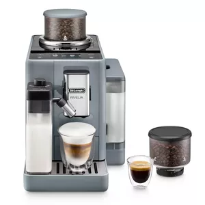 Кофемашина De’Longhi Rivelia EXAM440.55.g — полностью автоматическая, бак 1.4 л, жернова 250 г, 19 бар, TFT сенсорный дисплей