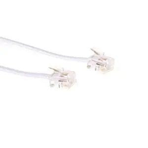 Flat Telephone Cable ACT TD5402 2m with RJ11 Connectors