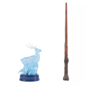 Wizarding World , Harry Potter 13" Light-Up Patronus Wand Collectible Toy + Figure, Lights & Sounds with 3 Power Levels, Gift for Girls and Boys Age 6+