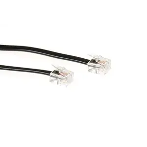 Plakans telefona kabelis ACT Black 3 metri TD5503