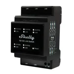Умный переключатель Shelly LAN Switch Black AC 110-240V 1W