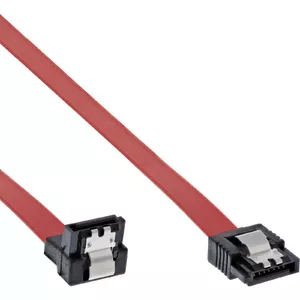 InLine SATA kabelis 90° 0.3m Sarkans 27703V