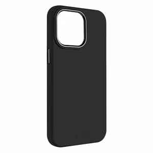 Back cover FIXED MagFlow for Apple iPhone 15 Pro — liquid silicone, black