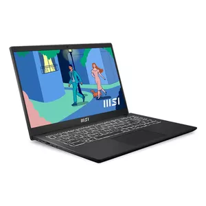 MSI Modern 15 B11M Intel® Core™ i5 i5-1155G7 Portatīvais dators 39,6 cm (15.6") Full HD 8 GB DDR4-SDRAM 512 GB SSD Wi-Fi 6 (802.11ax) Windows 11 Home Melns