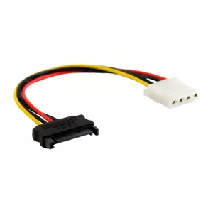 SATA barošanas adaptera kabelis 15 Pin female / 4 Pin male 0.15m InLine 29669