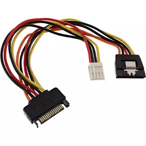 SATA Power Adapter Cable female/male + Floppy power connector 0.15m InLine 29691