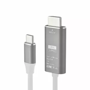 RoGer USB-C uz HDMI kabelis FT-H05, UltraHD 4K@30Hz, garums 2 m