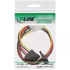 InLine iekšējais barošanas kabelis 1x 4pin Molex / 2x SATA Photo 2