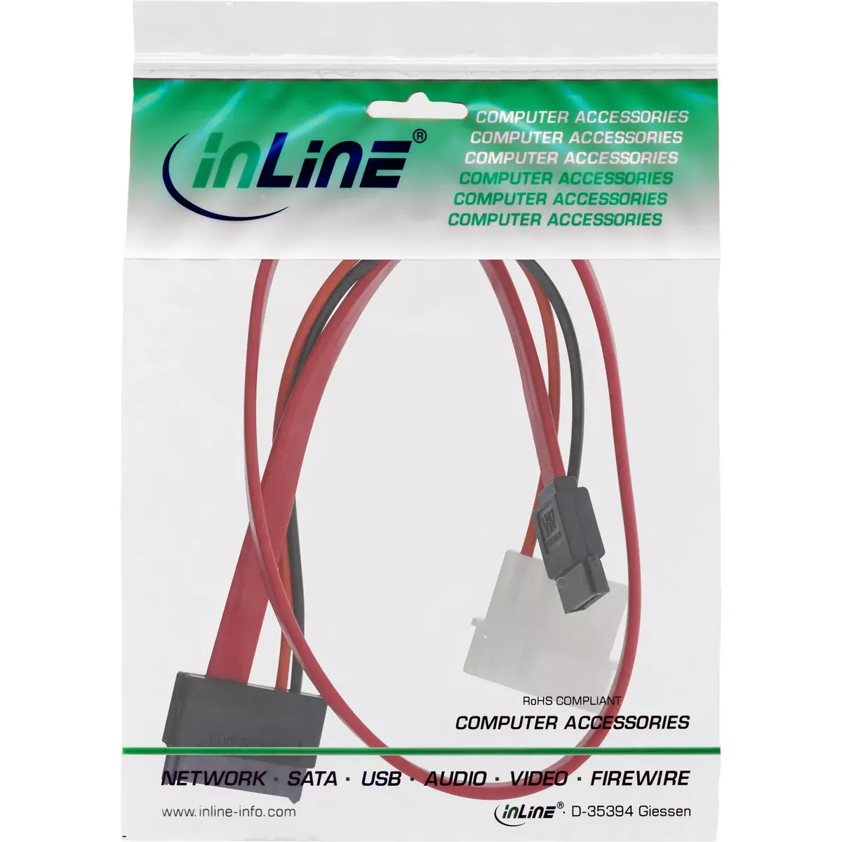 Slimline SATA kabelis InLine 29608 Photo 2