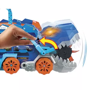 Набор машинок и треков Hot Wheels City Ultimate T-Rex Transporter 3 батарейки AAA