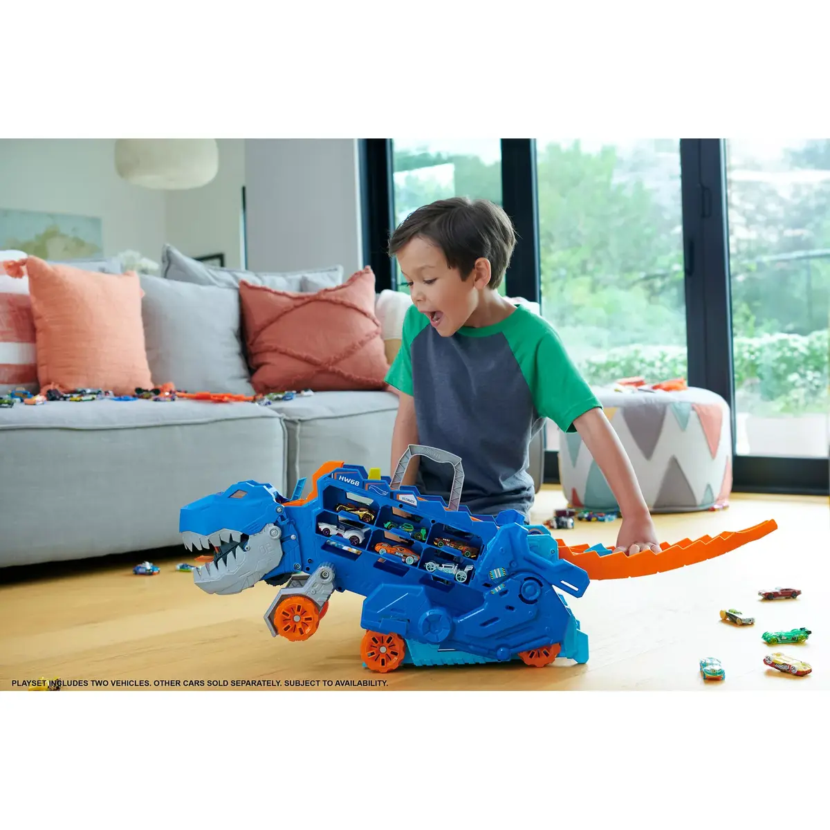 Набор машинок и треков Hot Wheels City Ultimate T-Rex Transporter Photo 4