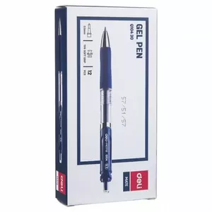 Gela pildspalva Delli Q10430 0,5 mm — zila tinte, izvelkama
