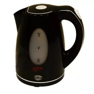 Electric kettle BESK 1.5L 2200W black — cordless stainless-steel heating element