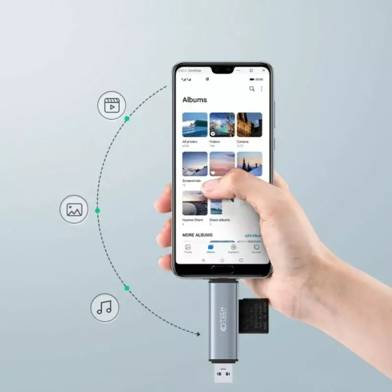 Card reader Tech‑Protect Ultraboost SD/microSD USB‑C Photo 3