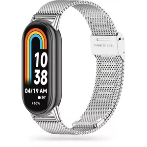 Ремешок Tech‑Protect MilaneseBand для Xiaomi Smart Band 8, стальная сетка, серебристый